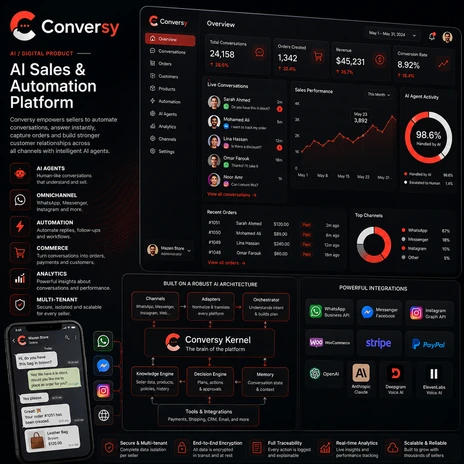Conversy AI product dashboard